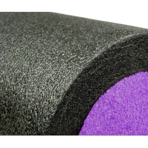 Масажний ролик (роллер) гладкий PowerPlay 4021 Fitness Roller чорно-фіолетовий 30x15 см