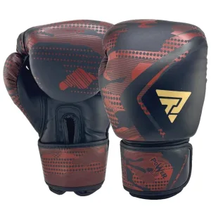 Рукавички боксерські Power 14 унцій - 14 унці - чорний-червоний