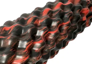 Масажний ролик EasyFit Bubbles 45 см чорний-червоний