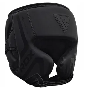 Боксерський шолом RDX T15 Noir Cheek Protector Matte Black XL