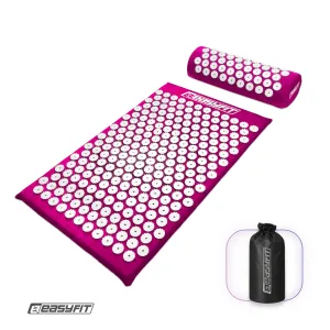 Масажний килимок EasyFit з подушкою (аплікатор Кузнєцова) + чохол Фіолетовий