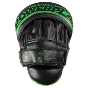 Лапи боксерські PowerPlay 3041 чорно зелені PU [пара]