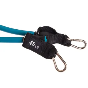 Еспандер трубчастий для фітнесу з карабіном 4х15х1200 мм навантаження 21 кг синій