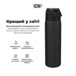 Пляшка для води металева вакуумна ION8 500 мл. Vacuum Insulated Black