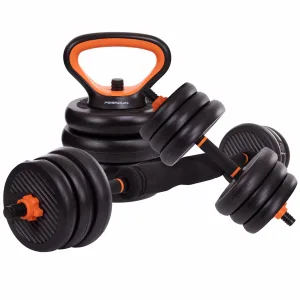 Набір трансформер гантелі гиря штанга упори 6в1 FED 25 кг чорний