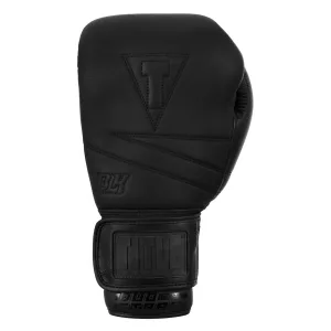 Боксерські рукавиці TITLE Black Bolstered Leather Black 16 унцій (бинти 4м. в комплекті)