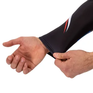 Компрессионный костюм мужской рашгард лонгслив и штаны Domino чёрный-белый-красный-синий TC210-KC210-6 - XXL