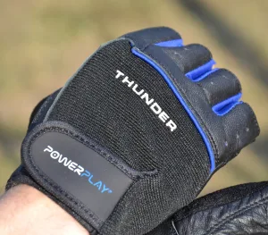 Рукавички для фітнесу PowerPlay 9058 Thunder чорно сині - M