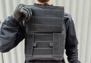 Плитоноска Pantsyr-2 (тактичний військовий жилет, бронежилет MOLLE) чорний