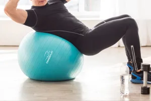 М'яч для фітнесу фітбол PowerPlay 4001 Ø65 cm Gymball м'ятний + помпа