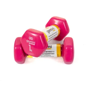 Гантелі Sport для фітнесу з вініловим покриттям 2 шт по 1,0 кг GSD-1.0PINK