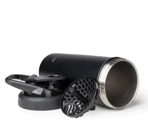 Шейкер спортивний SmartShake металевий Insulated Steel - 750 мл Чорний