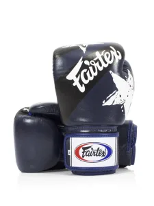 Боксерські рукавиці Fairtex BGV1 Nation Print Blue 12 унцій (бинти в комплекті)