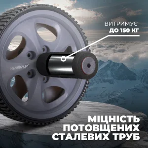 Колесо для пресса PowerPlay PP-4345 Exercise Wheel (d16,5см.) серое