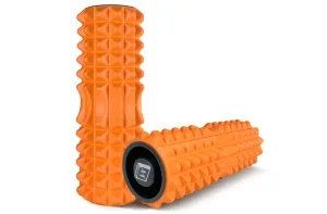Масажний ролик EasyFit Grid Roller 33 см v.1,2 із заглушками з обох сторін оранжевий