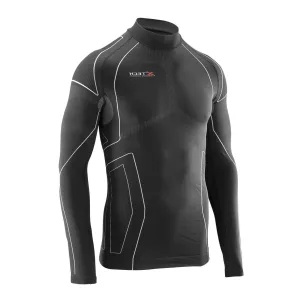 Thermal Long Sleeve Shirt with Collar X TECH Maglia Race 3 Munica Lunga lupetto Nero XXL/XXXL Black