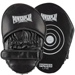 Лапи боксерські PowerPlay 3051 Чорні PU [пара]