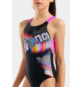 Купальник для плавання суцільний Arena LIT Logo SWIMSUIT V BACK L дитячий Оригінал 010690 590 128 см
