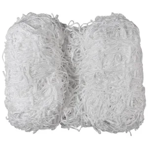 Сетка для футбольных ворот, комплект из 2 шт, 7,3×2,44 м, белая