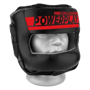 Боксерський шолом тренувальний PowerPlay 3067 Challanger з бампером PU + Amara Червоний M