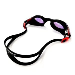 Окуляри для плавання LEACCO хамелеон, чорний-червоний