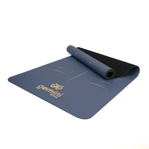Килимок для йоги каучуковий поліуретан Pro ILLustration Sport Pro 183 см*68 см*5 мм темно-синій