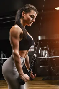 Канат для трицепса с двойным хватом Power System - черный/красный