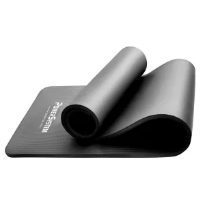 Килимок для йоги та фітнесу Power System PS-4017 NBR Fitness Yoga Mat Plus Чорний 180 х61 х1