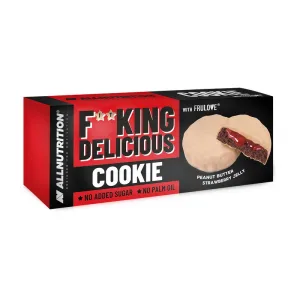 Fit King Delicious Cookie - 128 г арахісове масло з полуничним желе
