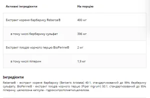 Berberine 400 мг - 60 вег. капсул