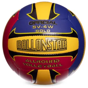 М'яч волейбольний BALLONSTAR №5 PU - червоний-жовтий-синій
