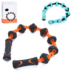 Масажер-стрічка роликовий 7 кульок Чорний-синій