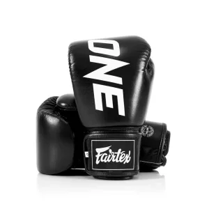 Боксерські рукавиці Fairtex BGV1-ONE (натуральна шкіра) Black 16 унцій (бинти в комплекті)
