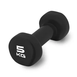 Гантель вінілова PowerPlay 4125 Achilles - 5 кг. Чорна 1 шт.