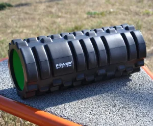 Массажный ролик ролер Power System PS-4050 Fitness Foam Roller черный/зеленый 33x15 см