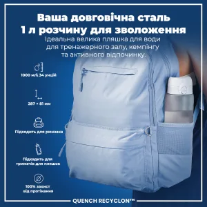 Пляшка для води ION8 1000 мл. (ЕКО пляшка) BPA Free, Times To Drink, BPA Free, Ice
