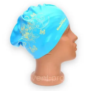 Шапочка для довгого волосся блакитний