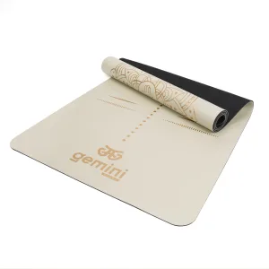 Килимок для йоги каучуковий поліуретан Sport Pro 183 см*68 см*5 мм кремовий