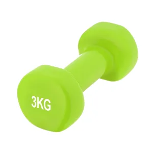 Гантель вінілова PowerPlay 4125 Achilles - 3 кг. Зелена 1 шт.