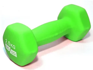 Гантелі для фітнесу з вініловим покриттям 2 шт - Зелений