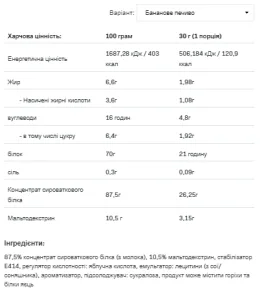 Whey Protein - 908 г Печиво банан