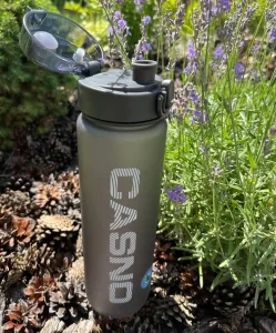 Пляшка для води CASNO 1050 мл KXN-1184 сіра