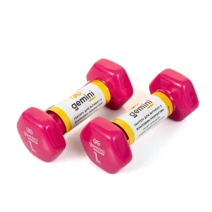 Гантелі Sport для фітнесу з вініловим покриттям 2 шт по 1,0 кг GSD-1.0PINK