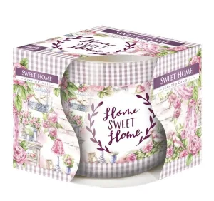 Ароматична свічка в скляному стакані милий дім