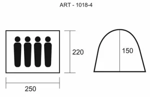 Намет 4-місний GreenCamp