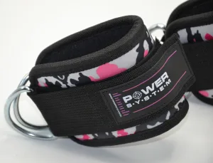 Ankle Cuffs Power System PS-3470 Ankle Strap Camo Pink/Black