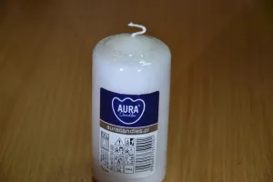 Свічка столова циліндр Bispol AURA Candles sw50_100_090 Білий