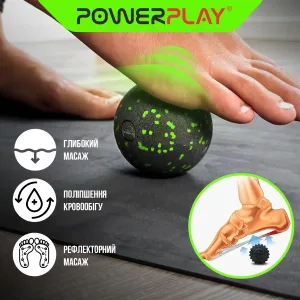 Набір масажних м'ячиків PowerPlay 4007 EPP Massage Ball Чорно Зелені 3 шт.