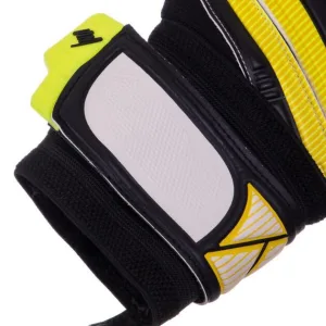 Рукавички професійні воротарські SOCCERMAX 8 - чорний/Жовтий