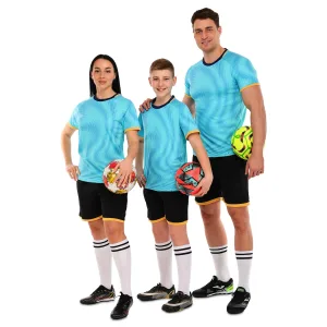 Форма футбольна комплект LIDONG бірюзово-чорний 4XS-2XL S
